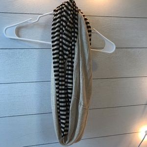 Black and cream light scarf